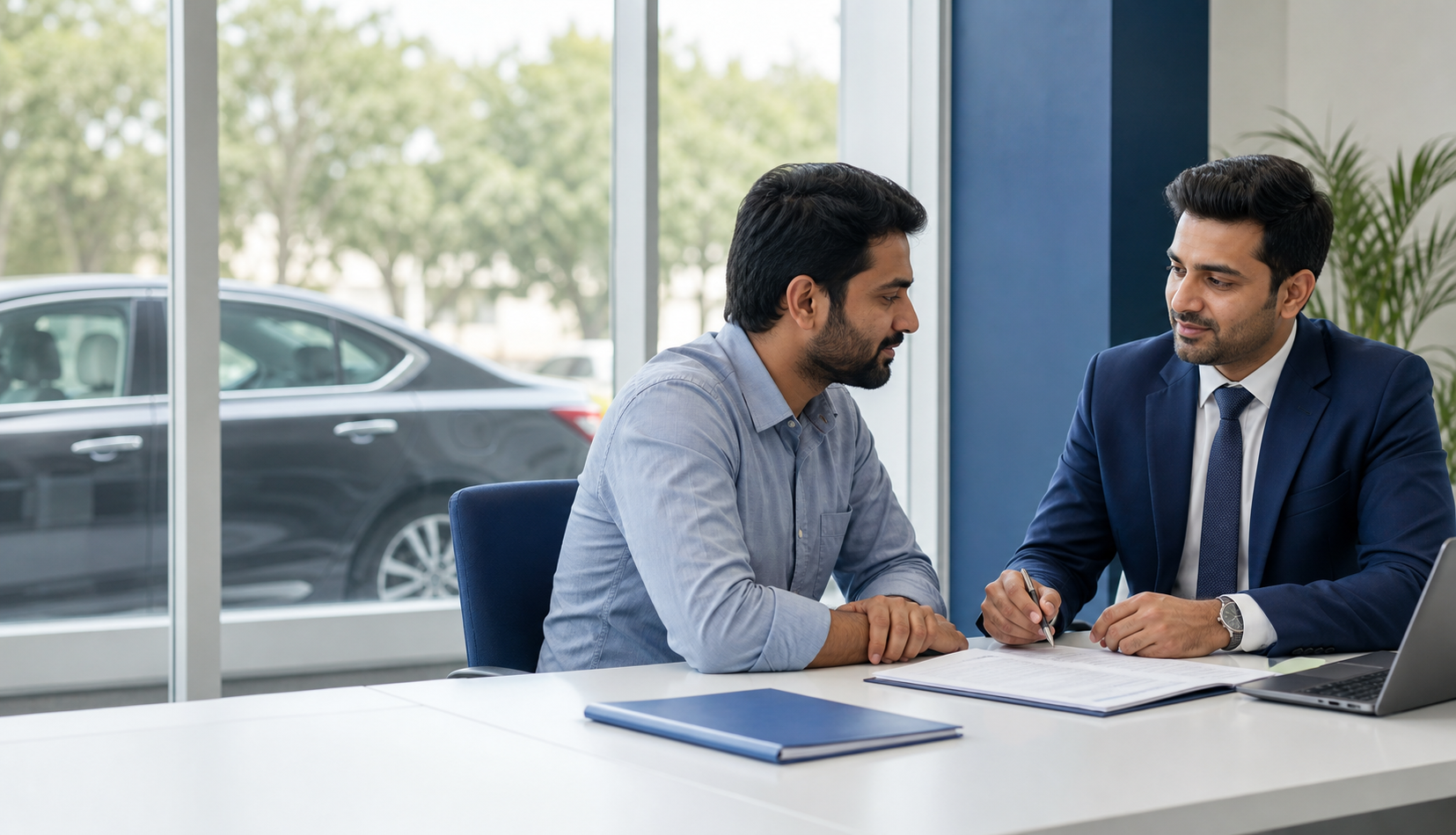 A KRFS advisor discussing finance options with a customer